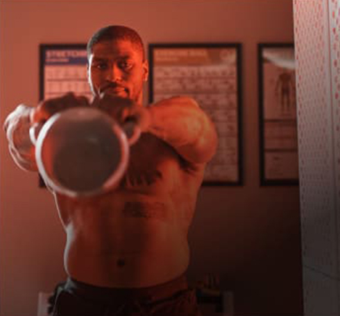 Red Light Therapy Exersise Man